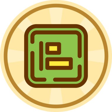 Çip. Web simgesi basit illüstrasyon