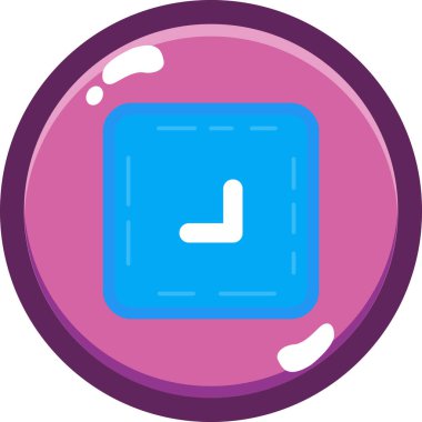 Saat. Web simgesi basit illüstrasyon