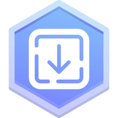 ok aşağı simgesi, vektör illüstrasyonu