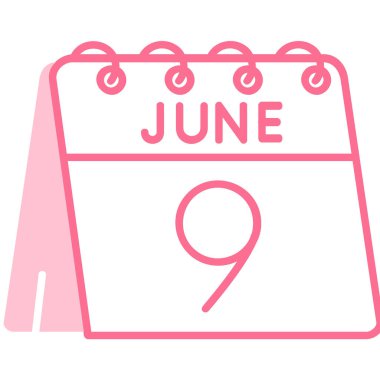 Pembe renkli haziran takvimi