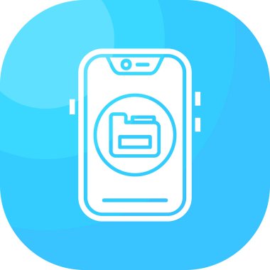 Akıllı telefon simgesinin vektör illüstrasyonu