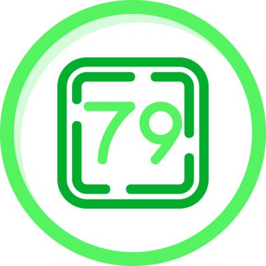 7 sayısının yeşil simgesinin vektör çizimi