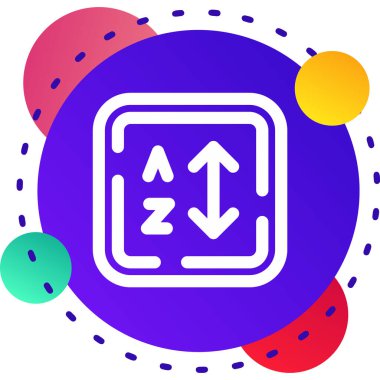 Beyaz arkaplanda izole edilmiş yıldız simgesine sahip renk çizgisi oku. En iyi sembolün en iyisi. Gradyan beyaz daire düğmesi. vektör.