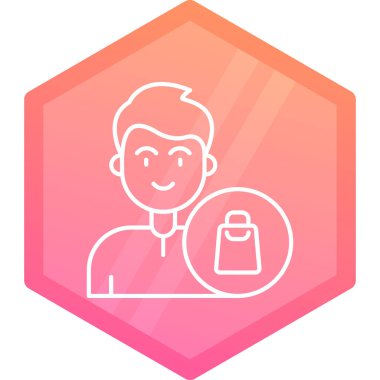 Çantalı bir adamın vektör çizimi