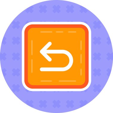 Bir yol simgesinin vektör illüstrasyonu