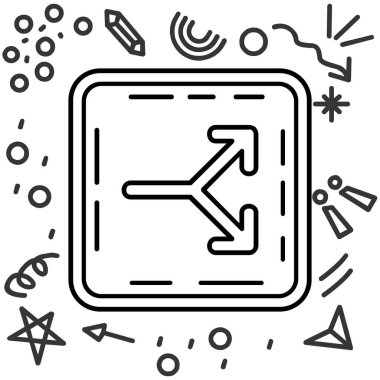 Oklar ok yönü simgesi ana hat biçiminde