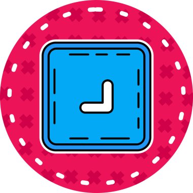 Bir saatin izole edilmiş tek bir simgesinin vektör çizimi.