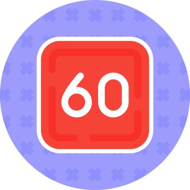 6 numaralı simge vektör illüstrasyon tasarımı