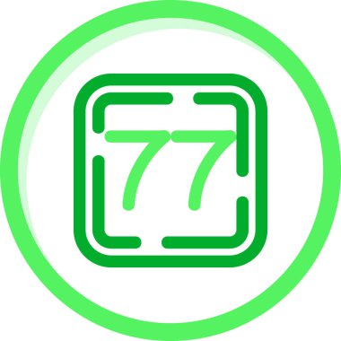 yediyedi simge, basit vektör illüstrasyonu