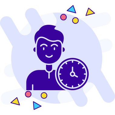 Saat. Web simgesi basit illüstrasyon