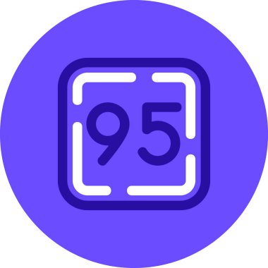 6 numaralı simge vektör çizim şablonu