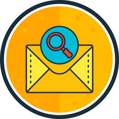 Büyüteç simgesini vektör çizim