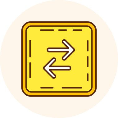 Yeni yol işaretinin vektör simgesi