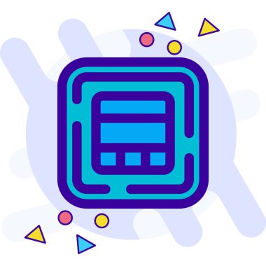 Elektronik cihaz. Web simgesi basit illüstrasyon