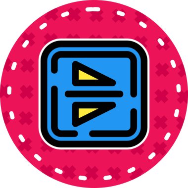 Bir kumarhane çipi simgesinin vektör çizimi