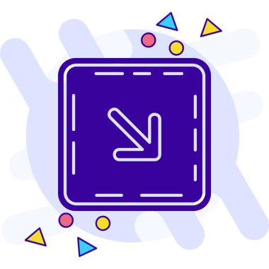 Siyah çizgi konum haritası simgesi beyaz arkaplanda izole edildi. Rastgele dinamik şekiller. vektör.