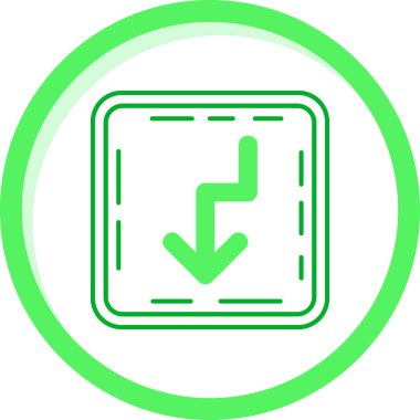 Yeşil ok simgesinin vektör illüstrasyonu