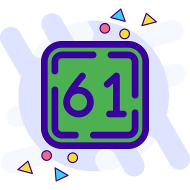 Yedi numaralı simge, renkli tasarım. vektör illüstrasyon grafiği 10 numara.