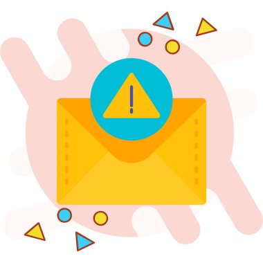 zarf e- posta simgesi vektör illüstrasyonu