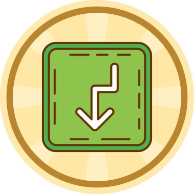 Ok. Web simgesi basit illüstrasyon