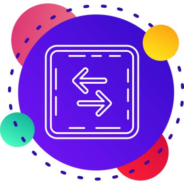 Harita ve yön bulma simgesinin beyaz arkaplanda izole edildiği renk çizgisi işareti. işaret simgesi. Bilgiyle birlikte harita. Yön tabelası. gradyan rastgele