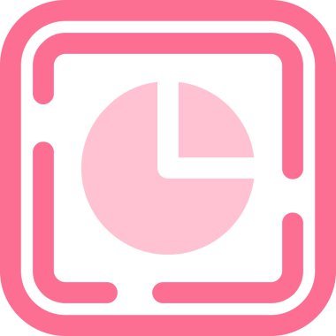 Saat simgesi, saatin vektör illüstrasyon tasarımı