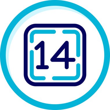 Mavi simgenin vektör illüstrasyonu