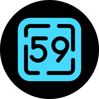 Bir 6 6 simgesinin vektör illüstrasyonu