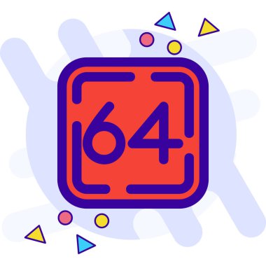 6 numaralı simge vektör tasarımı