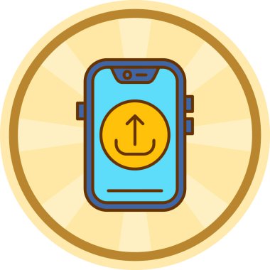 Cep telefonu simgesi, vektör illüstrasyonu