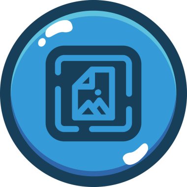 Bir su damlasının mavi ve beyaz ikonunun vektör çizimi