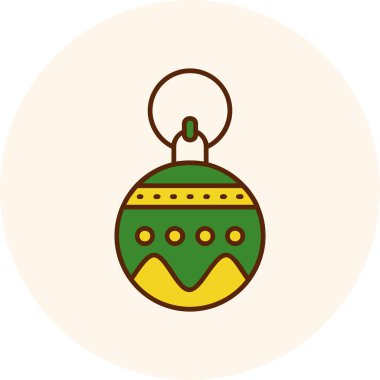 Noel dekorasyon top vektör simgesi