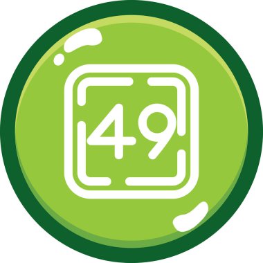 48 yıllık yeşil vektör simgesi