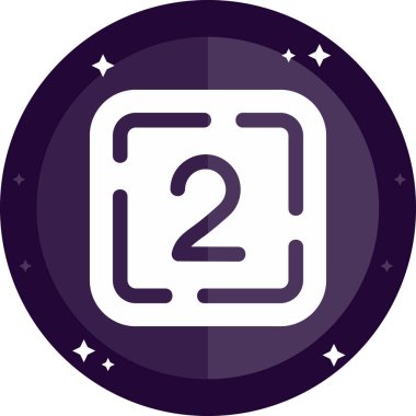 Moda biçimi izole edilmiş arkaplanda 2 numara simgesi