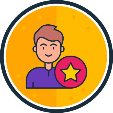 Yıldız simgesinin vektör illüstrasyonu