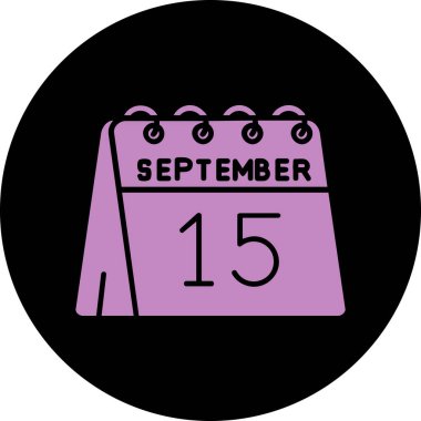 Takvim simgesinin vektör illüstrasyonu