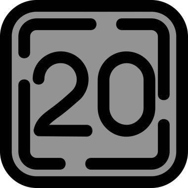 2 sayı simgesi vektör illüstrasyonu