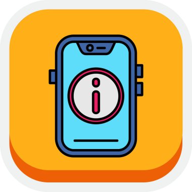 Mobil saat simgesinin vektör illüstrasyonu