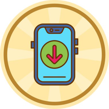 Bozuk para sembollü akıllı telefon