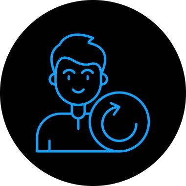 Bir insan simgesinin vektör illüstrasyonu