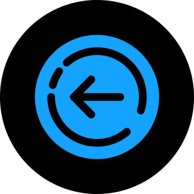 Düz yuvarlanmış vektör simgesini tazele