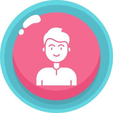 Uzun gölgesi olan tek bir kişinin vektör illüstrasyonu