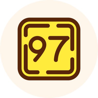 9 numara daire simgesi, özet biçimi