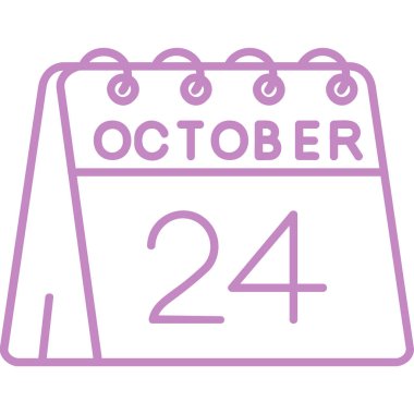 Ekim 25 tarih simgesi, vektör tek günlük takvim tarihi, basit illüstrasyon