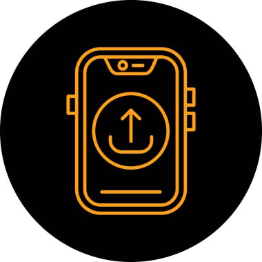 Mobil simgenin vektör illüstrasyonu