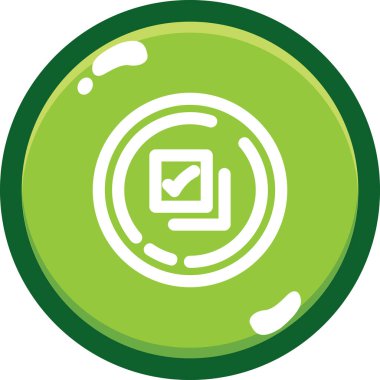 Yeşil damga simgesinin vektör çizimi