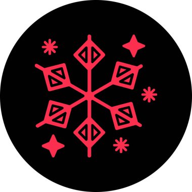 vektör kar tanesi simgesi illüstrasyonu