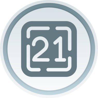 22 simgesinin vektör illüstrasyonu