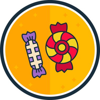 Şeker simgesinin vektör illüstrasyonu