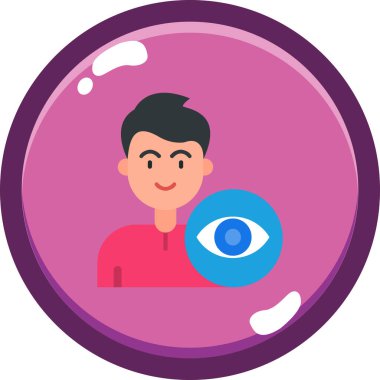 Göz. Web simgesi basit illüstrasyon